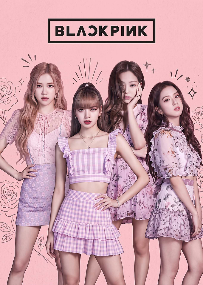 BLACKPINK Group Portrait in Pink
