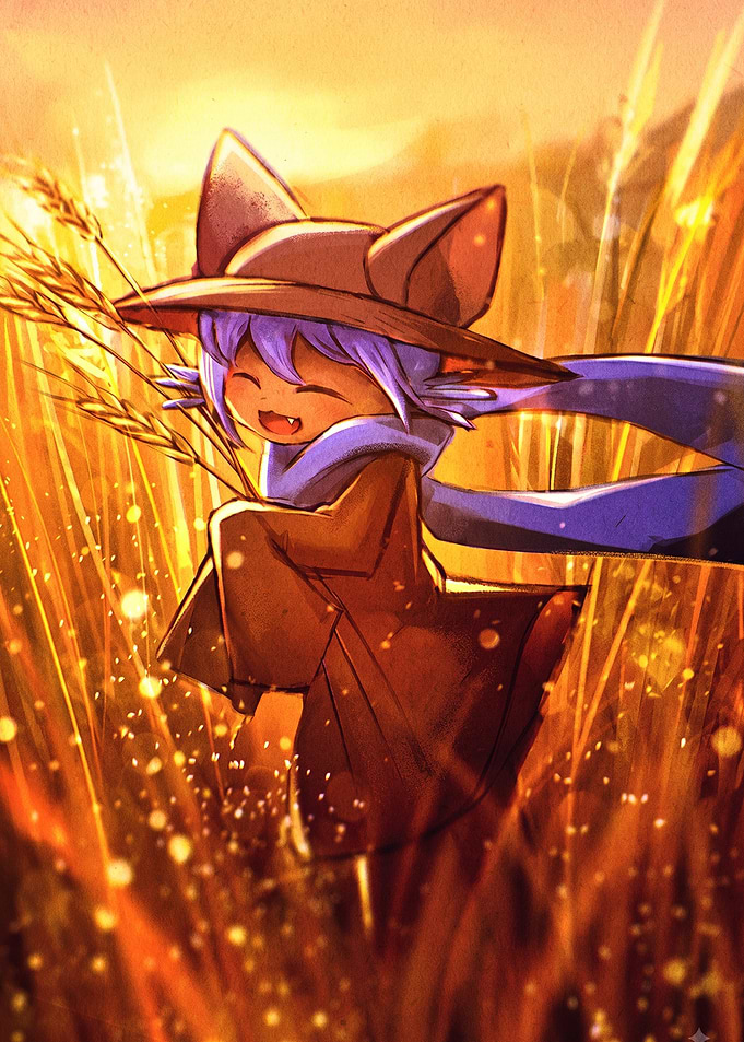 Niko from OneShot in wheat field
