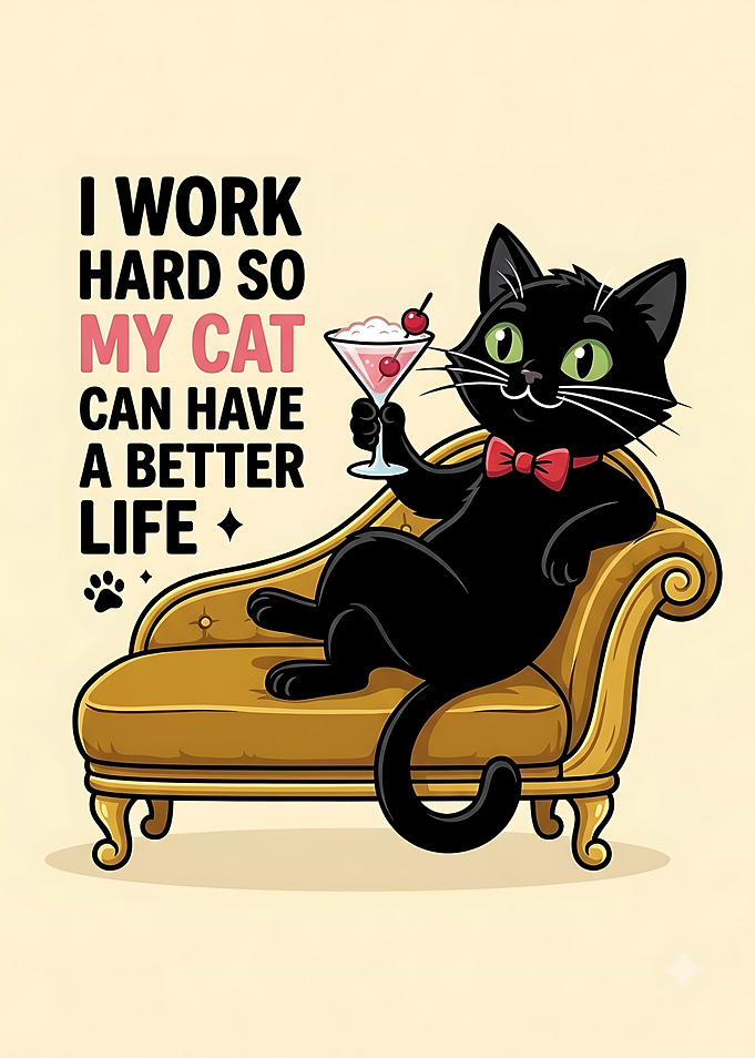 Funny Cat Relaxing on Sofa