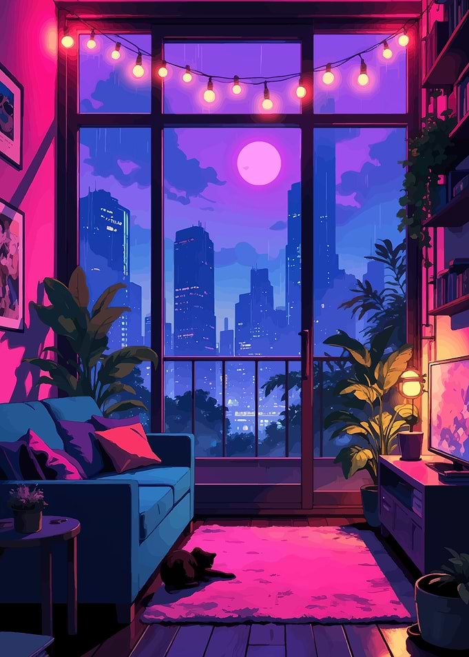 Cozy Apartment with City Skyline View