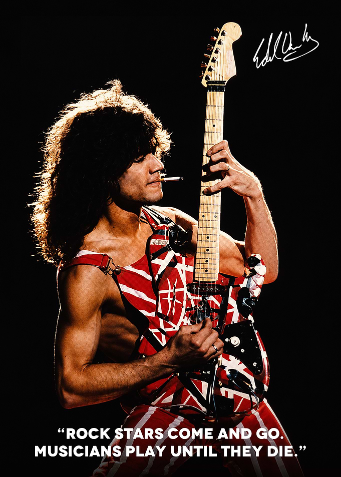 Eddie Van Halen Iconic Guitar Poster
