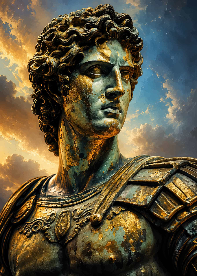 Alexander the Great Bronze Statue