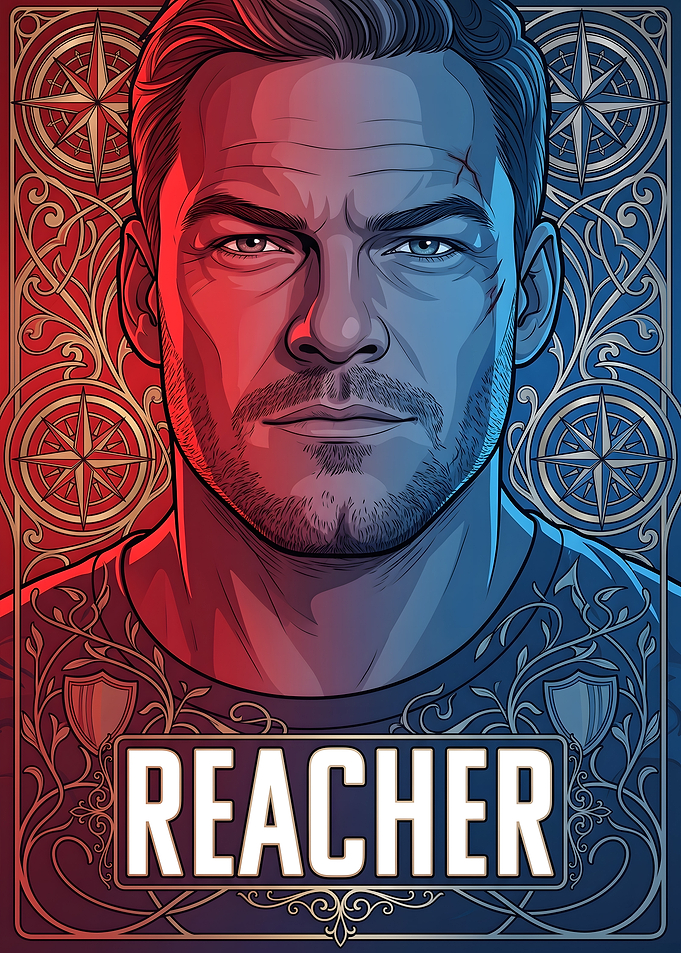 Jack Reacher Stylized Portrait Poster