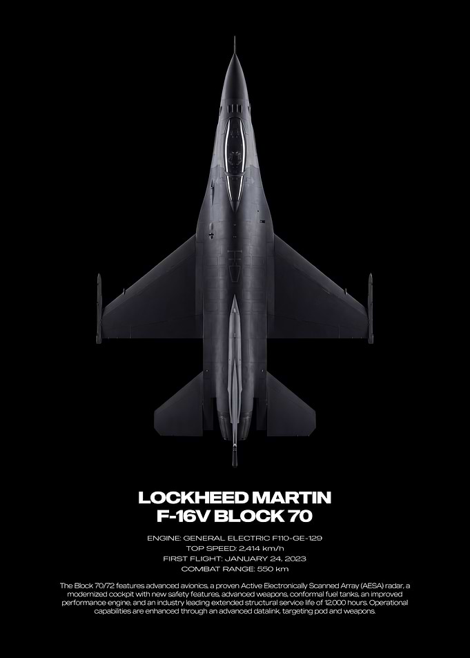 Lockheed Martin F-16V Block 70 Poster