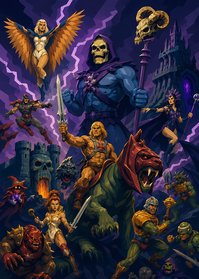 Masters of the Universe Battle Scene