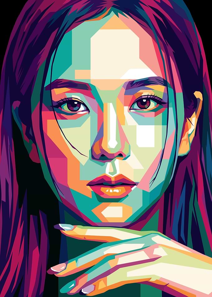 Jisoo WPAP Pop Art Portrait