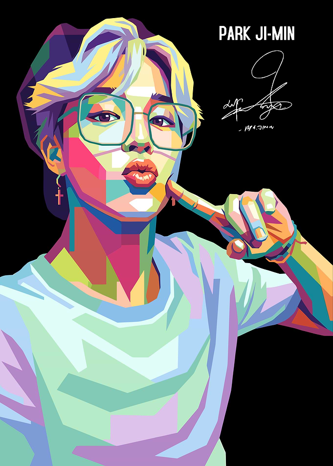 Park Ji-min Pop Art Portrait