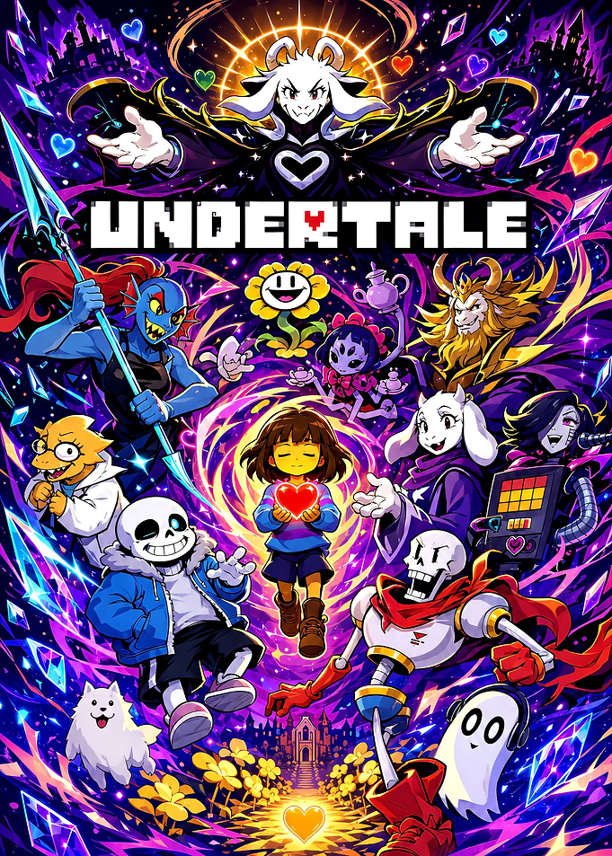 Undertale All Characters Poster Art