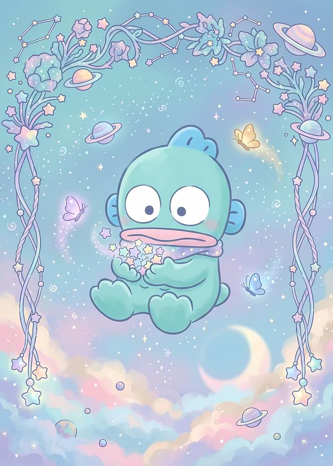 Hangyodon in a Magical Pastel Galaxy