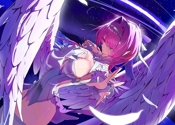 Anime Angel Girl with Pink Hair