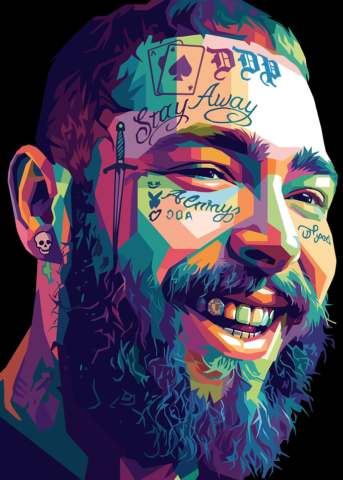 Post Malone WPAP Pop Art Portrait