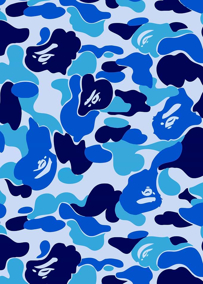Blue Bape Camouflage Pattern