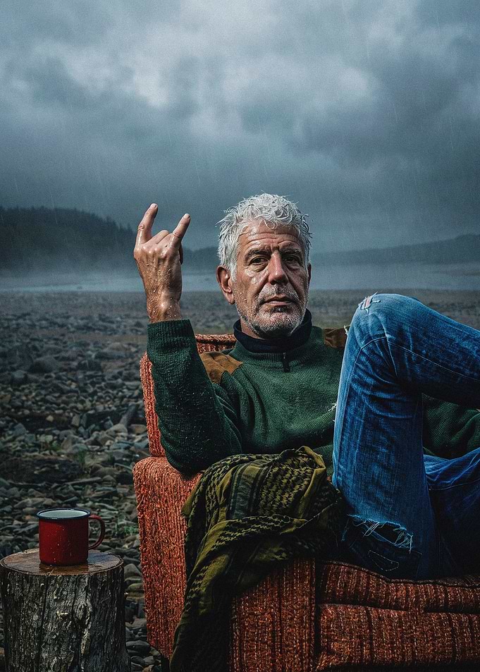 Anthony Bourdain Relaxing in Nature
