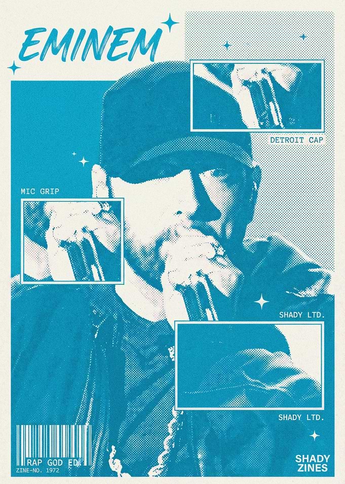 Eminem Rap God Zine Poster