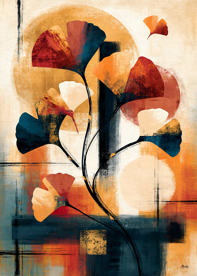 Japanese Graphic Modernism No. 14 – Icho Ginkgo Branch