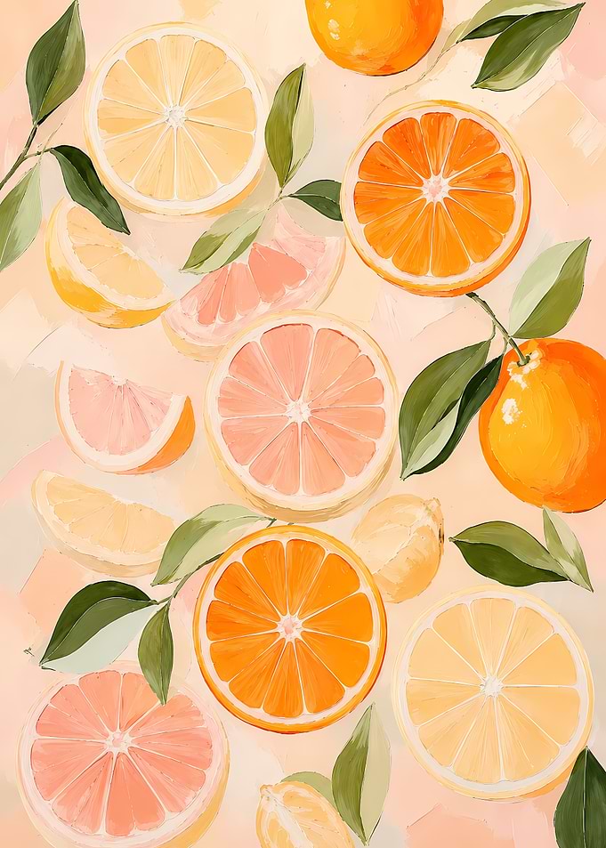 Citrus Fruit Pattern Painting