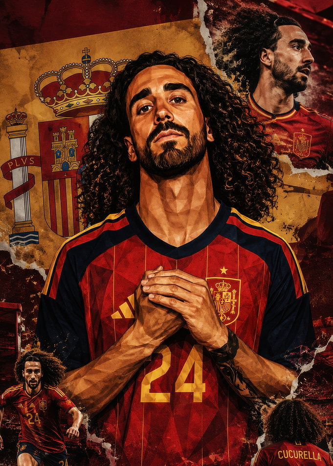 Marc Cucurella Spain National Team Poster