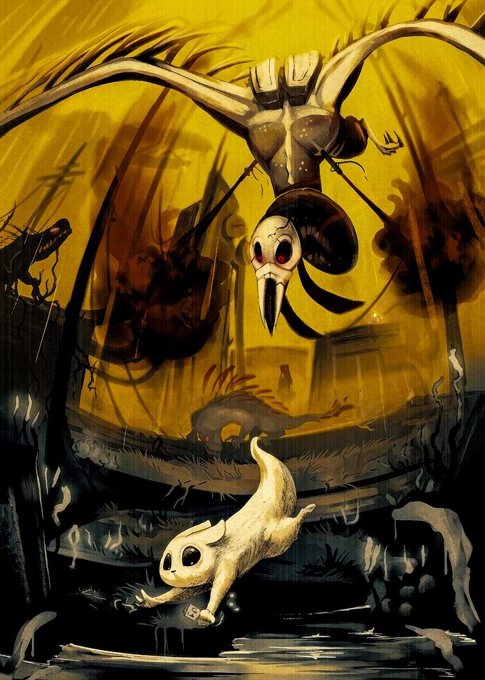 Rain World Slugcat and Vulture Encounter