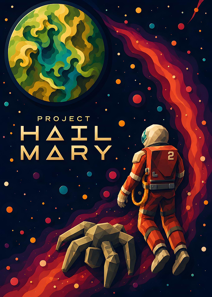 Project Hail Mary Space Poster