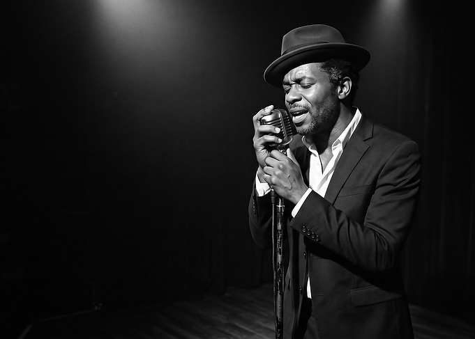Soulful Jazz Singer in Fedora
