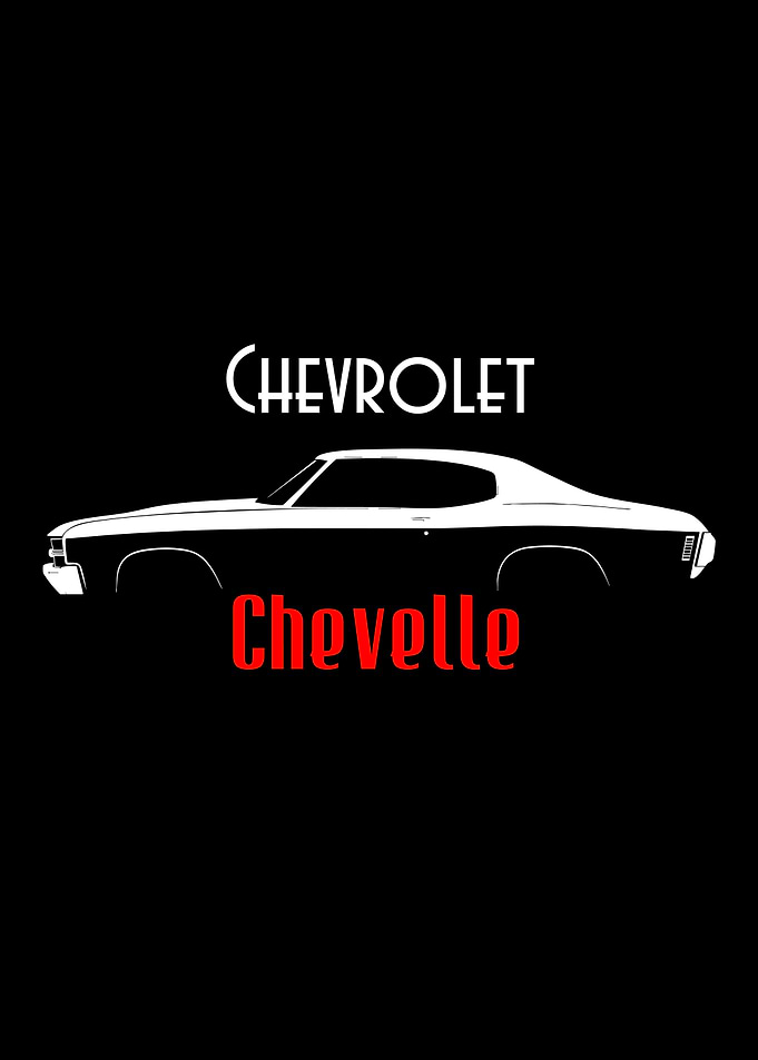 Chevrolet Chevelle Minimalist Car Silhouette