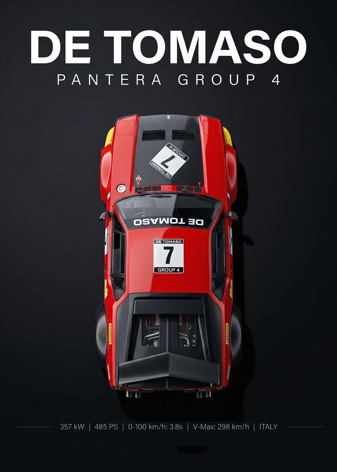 De Tomaso Pantera Group 4 Poster