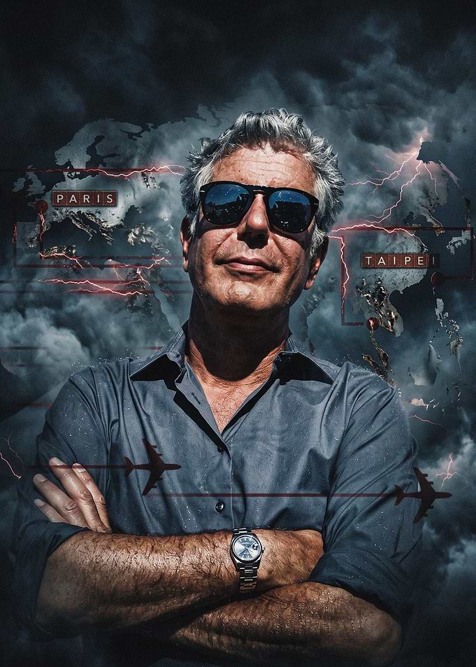 Anthony Bourdain Global Travel Portrait