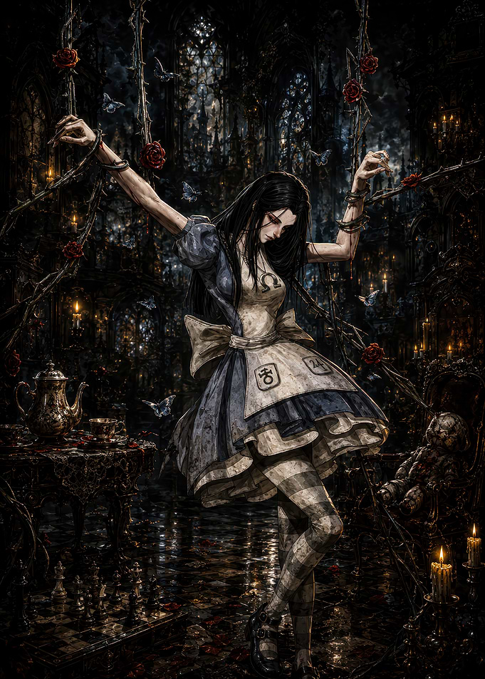 Dark Gothic Alice in Wonderland