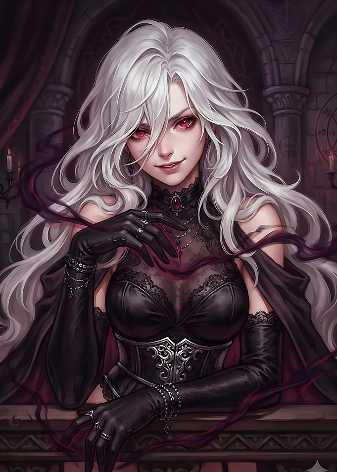Elegant Gothic Vampire Queen