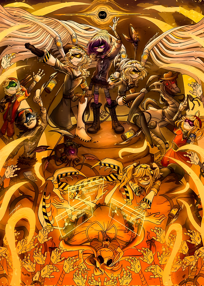 Murder Drones Ensemble Character Illustration