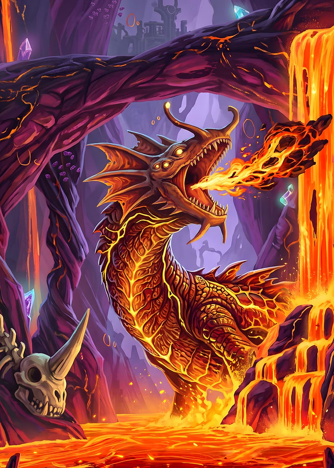 Subnautica Fire Dragon in Volcanic Cavern