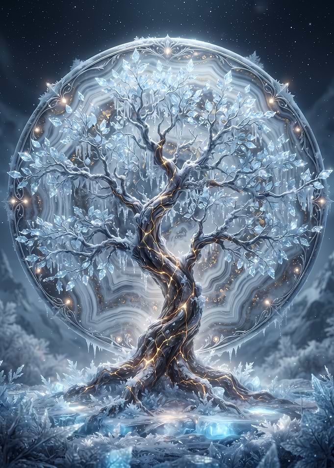 Ethereal Frozen Tree of Life