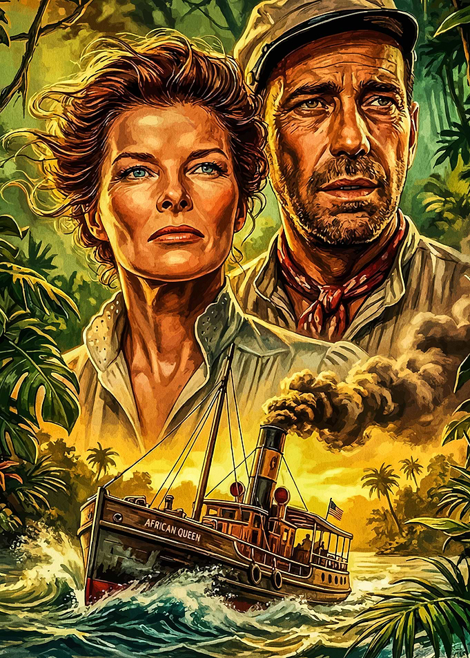 The African Queen Movie Poster Art