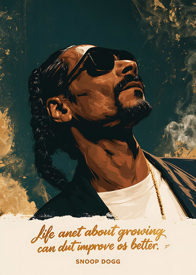 Snoop Dogg Inspirational Quote Poster