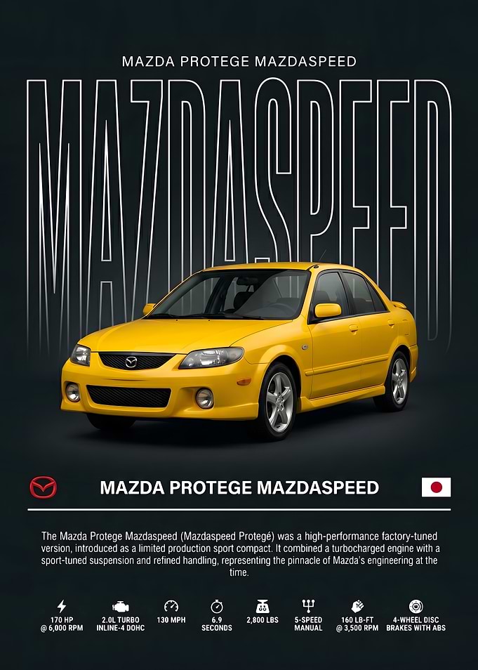 Mazda Protege Mazdaspeed Automotive Poster