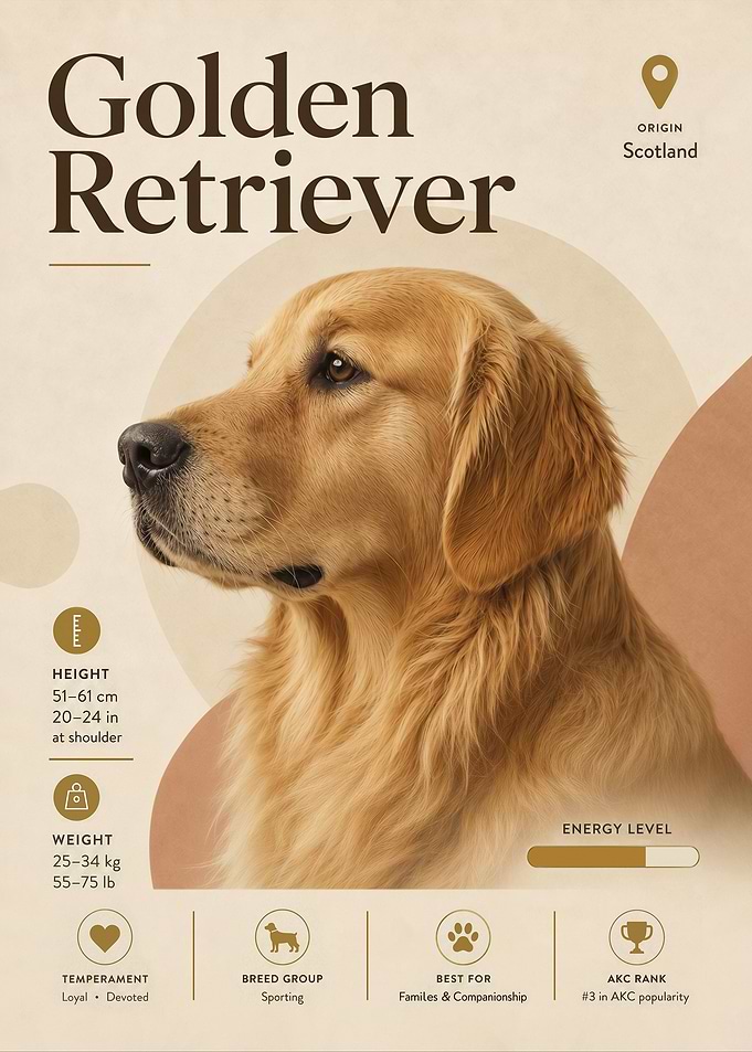 Golden Retriever Breed Info Chart