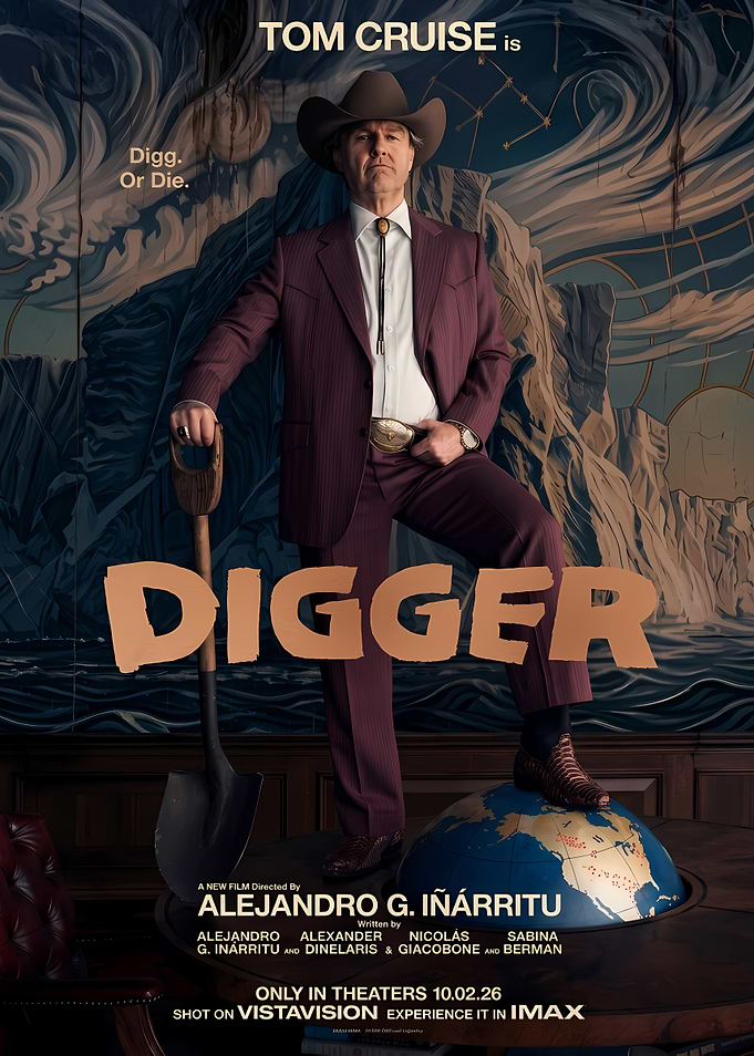 Digger Movie Poster Featuring Tom Cruise
