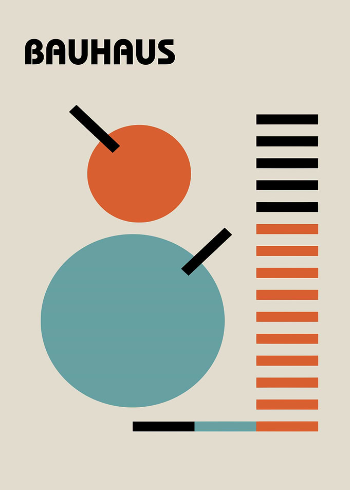 Bauhaus Minimalist Geometric Poster