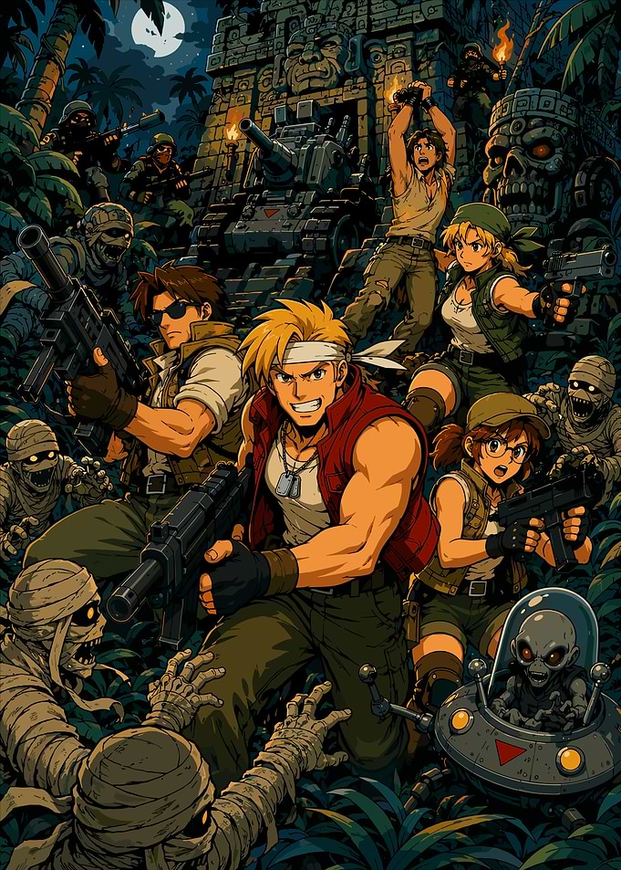 Metal Slug Action Scene