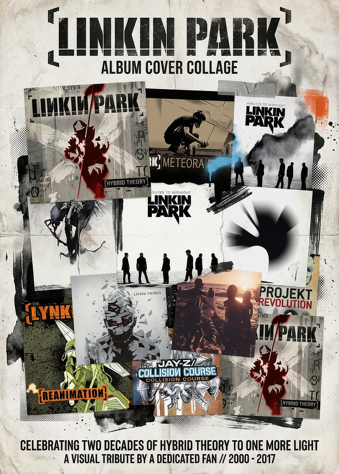 Linkin Park Album Cover Collage Poster