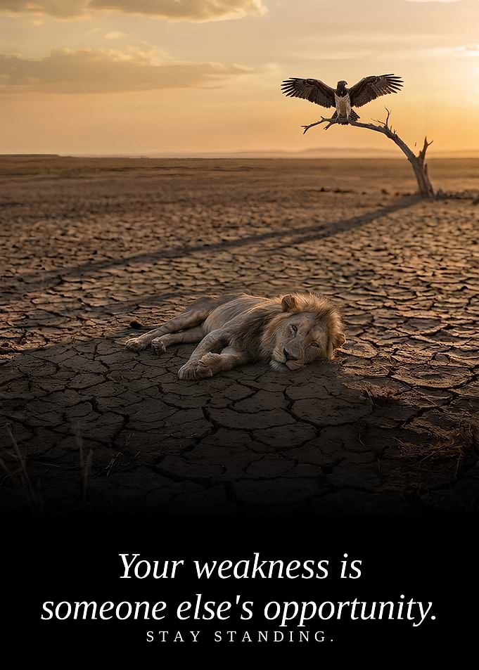 Lion and Vulture Inspirational Poster