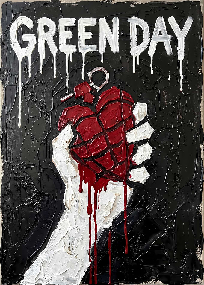 Green Day American Idiot Painting
