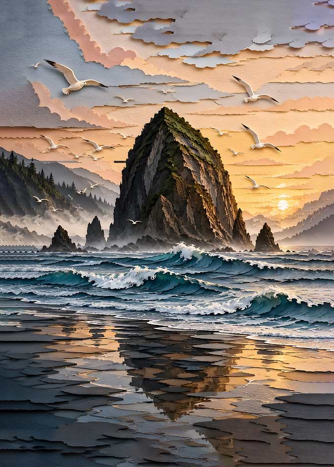 Haystack Sunset - Oregon Coast Cannon Beach