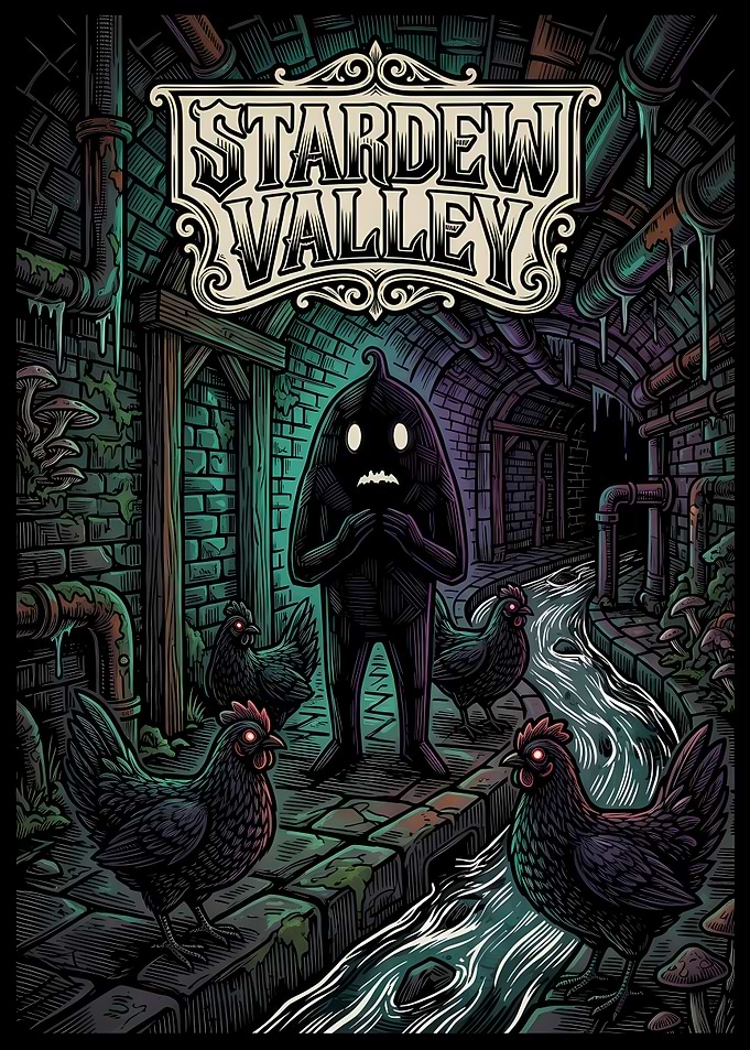Stardew Valley Krobus and Void Chickens