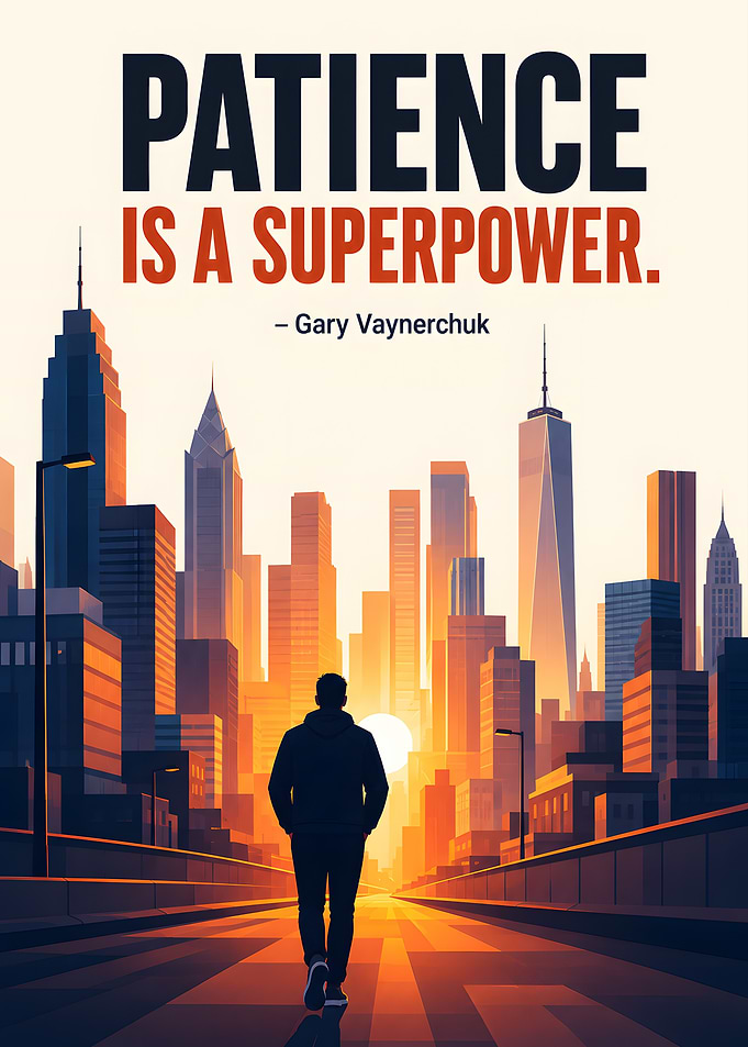 Patience Is A Superpower Motivational Poster