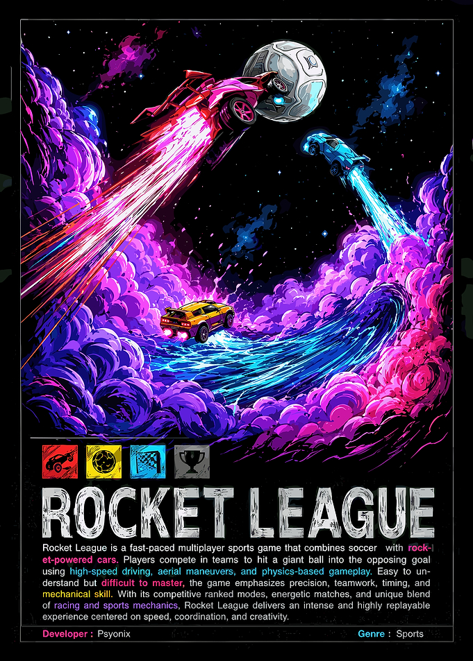 Rocket League Game Poster Art