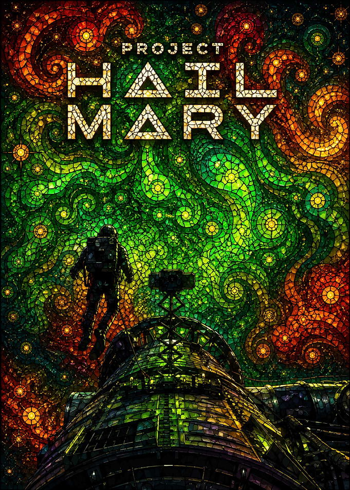Project Hail Mary Stained Glass Poster
