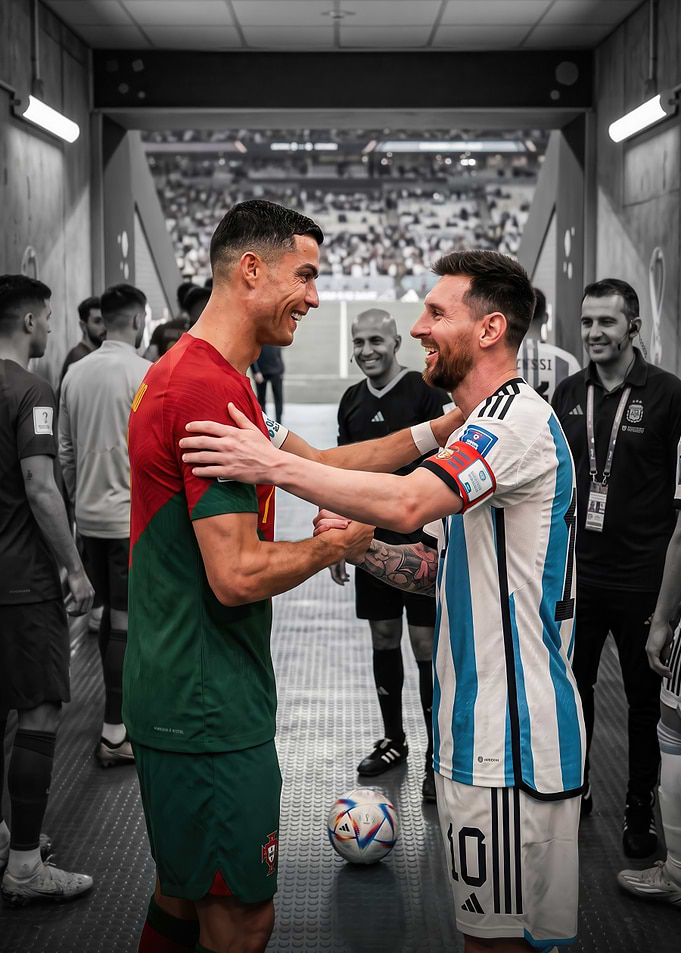 Cristiano Ronaldo and Lionel Messi Greeting
