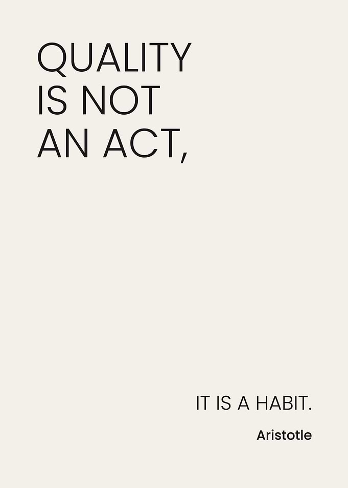 Aristotle Quality Quote Wall Art