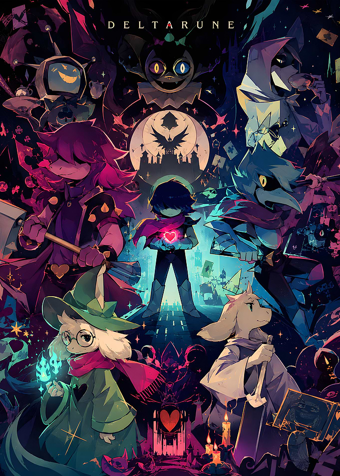 Deltarune Characters Ensemble Poster